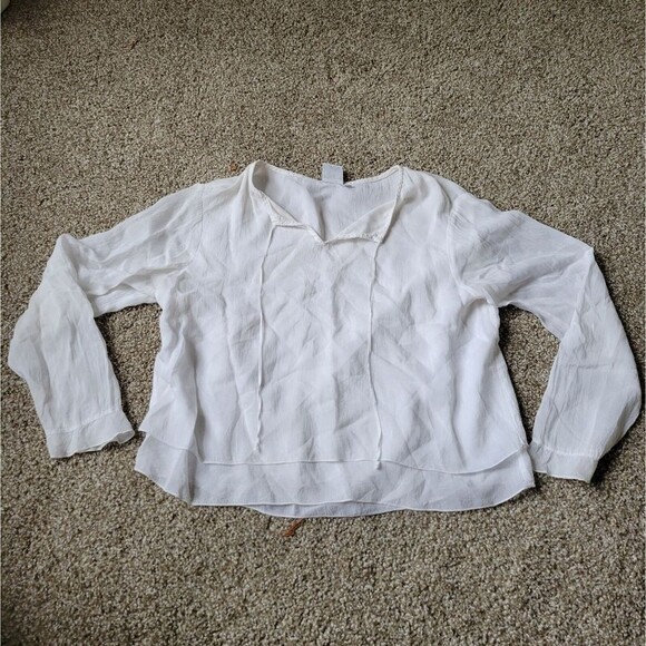 Vintage White Johnny Was Long sleeve Blouse